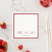 Red Classic Simple Minimalistisch Wedding Serviette (Beispiel)