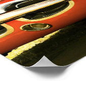 RED CLASSIC SPORTSCAR POSTER (Ecke)