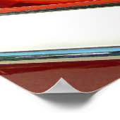 Red Classic Vintage Car Poster (Ecke)