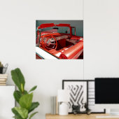 Red Classic Vintage Car Poster (Heimbüro)