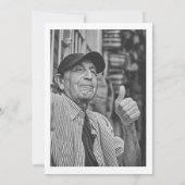 Red Classique Car Foto Male Geburtstag Einladung (Rückseite)