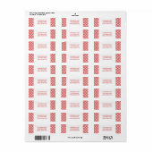 Red Classy Diamond Holiday Address Labels (Vorne)
