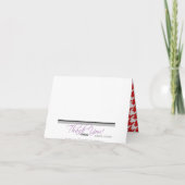 Red Classy Hahnentrittmuster Vielen Dank, dass Sie Dankeskarte (Rückseite)