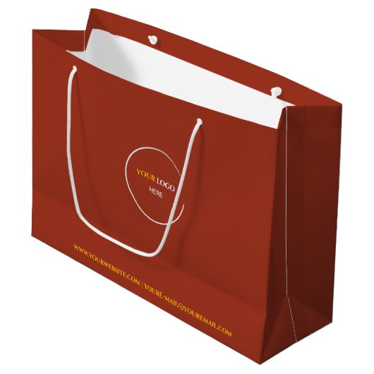 Red Clay Große Geschenktasche Geschenktüte (Vorderseite Schrägansicht)