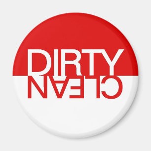 Red Clean Dirty Geschirrspüler Magnet