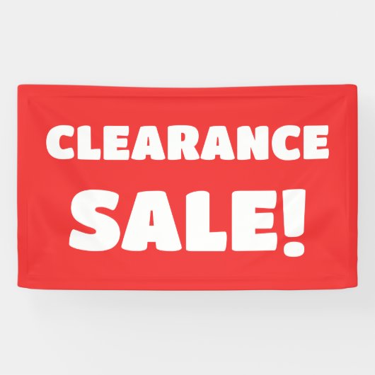 Red Clearance Sale-Banner Banner (Horizontal)