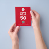 Red Clearance Sale Shop Einzelhandelslogo Flyer (Gruppe)