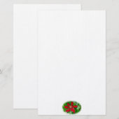 Red Clematis Frohe Weihnachten Briefpapier (Vorne/Hinten)