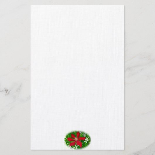 Red Clematis Frohe Weihnachten Briefpapier (Vorderseite)