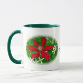 Red Clematis Frohe Weihnachten Tasse (Links)