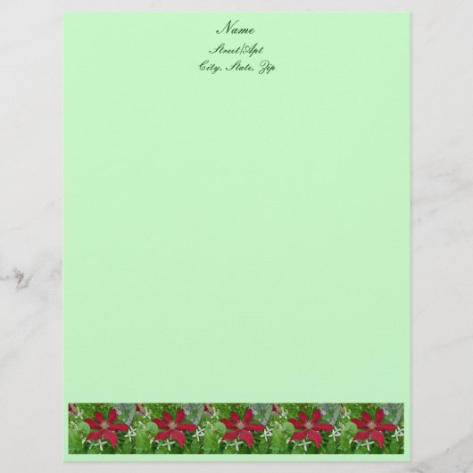 Red Clematis Letterhead Briefkopf (Vorderseite)