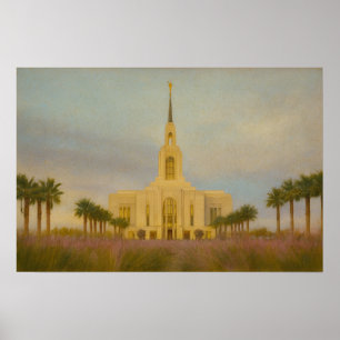 Red Cliffs Utah Tempel Gemälde™ LDS Kunstposter Poster