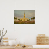 Red Cliffs Utah Temple Painting™ LDS Art Poster (Küche)