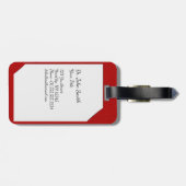 Red Clipboard Medical with Stethoscope Gepäckanhänger (Rückseite horizontal)