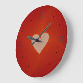 Red Clock mit Liebe Herzzentrum>Valentingeschenke Große Wanduhr (Winkel)