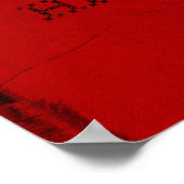 Red Cloth Black Thread Fitness glauben Poster (Ecke)