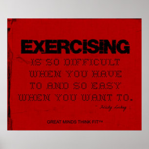 Red Cloth Black Thread Fitness Übung Poster