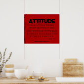 Red Cloud Black Thread Fitness Attitude Poster (Küche)
