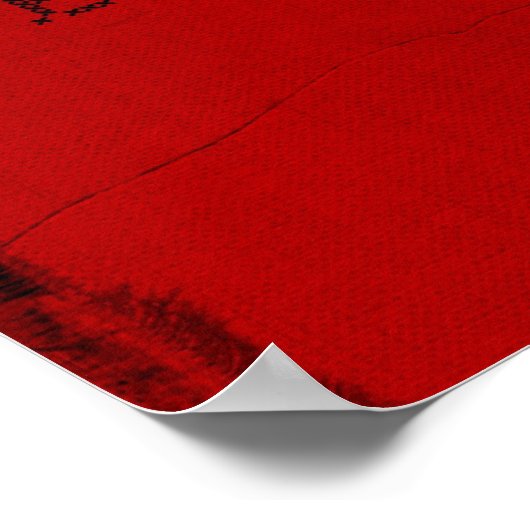 Red Cloud Black Thread Fitness Motivation Poster (Ecke)