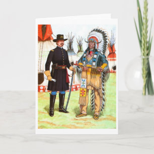 Red Cloud, Chef der Oglala Sioux Feiertagskarte