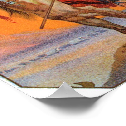 Red Cloud Cigar Label Poster (Ecke)