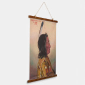 Red Cloud (Makhpiya-luta) Tapestry Wandteppich Mit Holzrahmen (Gewinkelt)