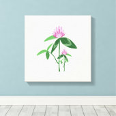 Red Clover Art Canvas Print Leinwanddruck (Insitu (Holzboden))