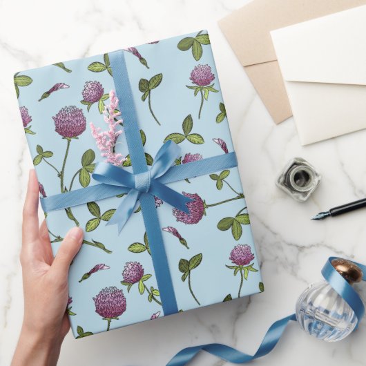 Red Clover Blue Baby Duschpapier Geschenkpapier (Schenken)