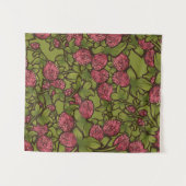Red Clover Blume Spring Pattern Wandteppich (Vorderseite (Horizontal))