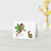 Red Clover Dragon - notecard Karte (Gelbe Blume)