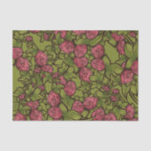 Red Clover Garden Pattern Seidenpapier (Vorderseite)