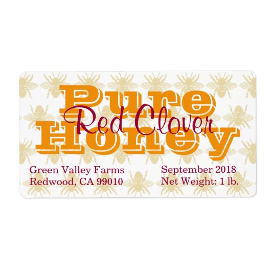 Red Clover Honey Jar (Vorne)