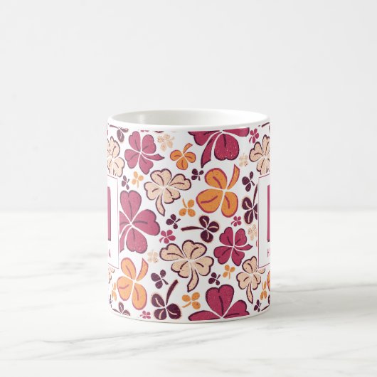 Red Clover Kleeblatt Mit Monogramm St. Patrick`s D Kaffeetasse (Mittel)