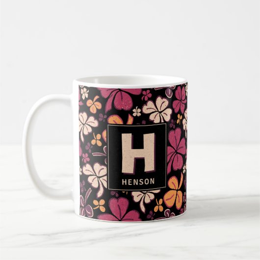 Red Clover Kleeblatt Mit Monogramm St. Patrick`s D Kaffeetasse (Links)