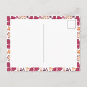 Red Clover Kleeblatt Pattern St Patrick`s Day Postkarte (Rückseite)
