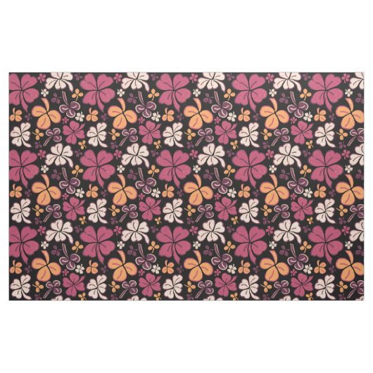 Red Clover Kleeblatt Pattern St Patrick`s Day Stoff (Fat Quarter (45,7 x 55,9 cm))