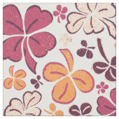 Red Clover Kleeblatt Pattern St Patrick`s Day Stoff (Nahaufnahme)