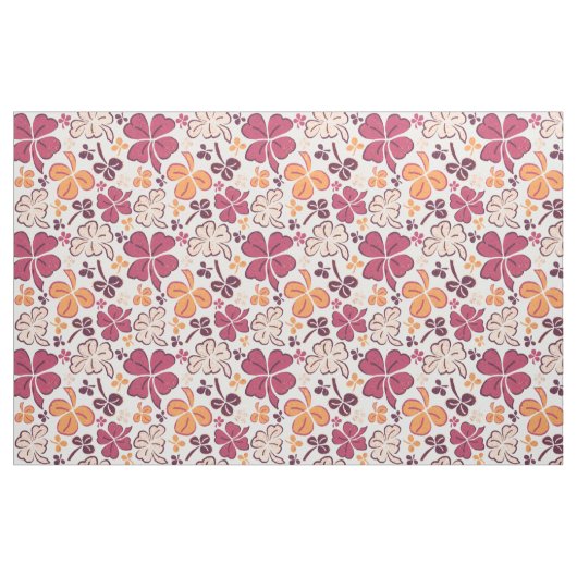 Red Clover Kleeblatt Pattern St Patrick`s Day Stoff (Fat Quarter (45,7 x 55,9 cm))