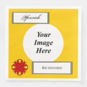 Red Clover Ribbon Template von Kenneth Yoncich Serviette (Vorderseite)