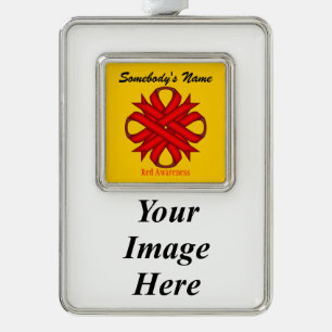 Red Clover Ribbon Tmpl (V-I) von Kenneth Yoncich Rahmen-Ornament Silber