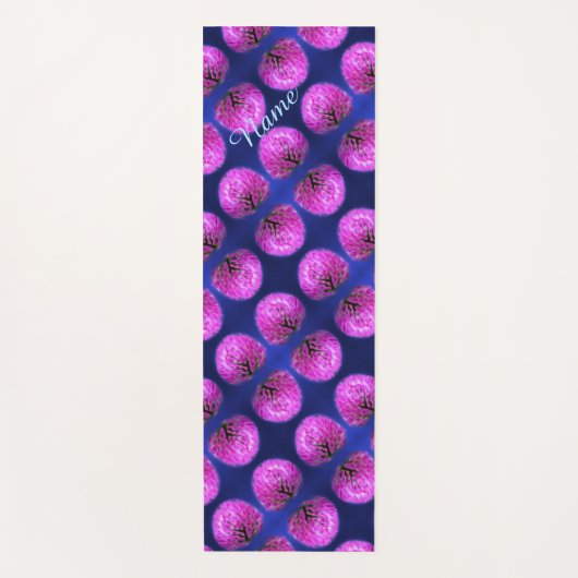 Red Clover Wildblume Abstrakt Personalisiert Yogamatte (Vorderseite)