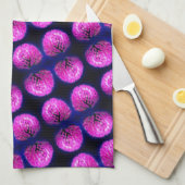 Red Clover Wildblume Abstraktes Muster Geschirrtuch (Viertel Falte)