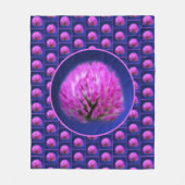 Red Clover Wildblume Muster Fleecedecke (Vorderseite)