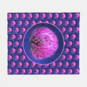Red Clover Wildblume Muster Fleecedecke (Vorderseite (Horizontal))