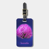 Red Clover Wildblume Personalisiert Gepäckanhänger (Vorderseite vertikal)