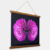 Red Clover Wildblume Twins Wandteppich Mit Holzrahmen (Gewinkelt)
