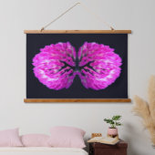 Red Clover Wildblume Twins Wandteppich Mit Holzrahmen (Schlafzimmer)