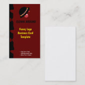 Red Clown Comedy Funny Logos Visitenkarte (Vorne/Hinten)
