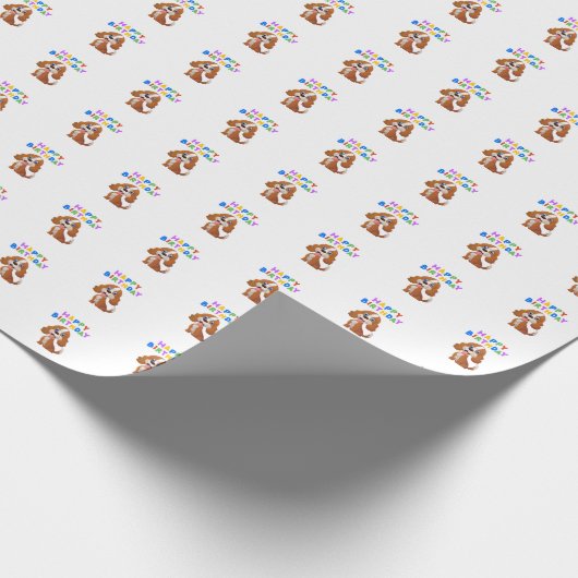 Red Cocker Spaniel Birthday Geschenkpapier (Ecke)
