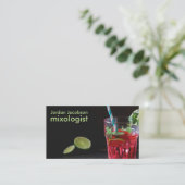 Red Cocktail Business Cards Visitenkarte (Stehend Vorderseite)